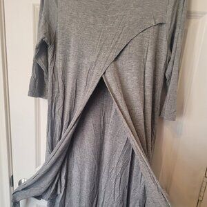 Soft Surroundings layered gray dress size PM